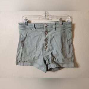 Madewell Emmett Shorts Rainbow Flecks Button Front High Waist